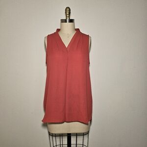 New York & Company Pink Sleeveless Blouse